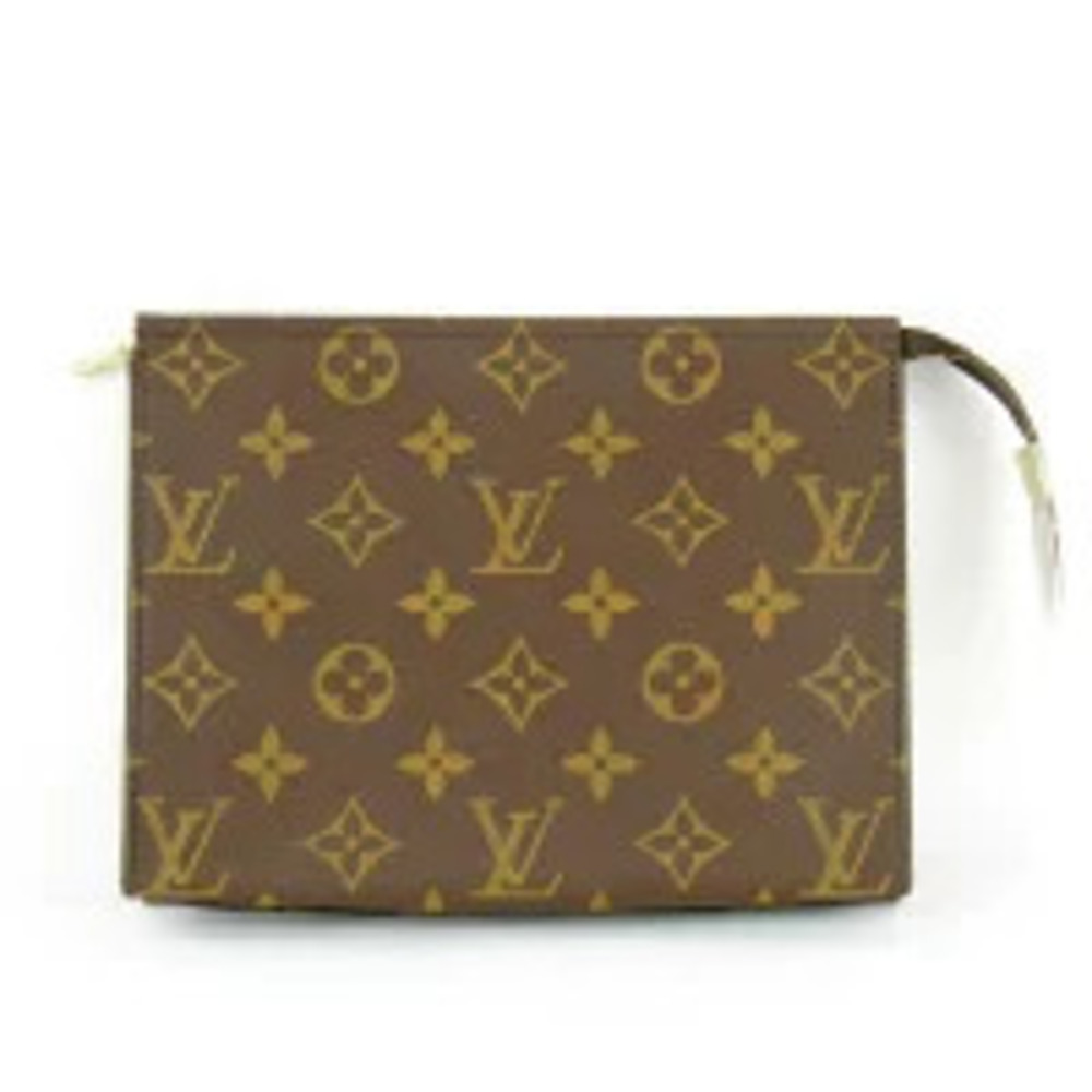 Louis Vuitton Pochette Toilette Pouch Clutch Monogram Canvas